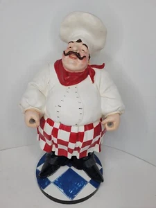 Fat Chef 17" Tall Kitchen Statue Figure Decoration *Missing White Board* - Picture 1 of 12