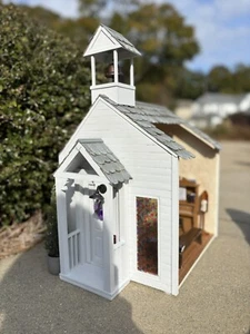 Dollhouse Miniature OOAK Rustic Country Church-Fully Furnished-scale 1:12 - Picture 1 of 11