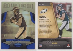 2016 Certified Gold Team Mirror Blue /50 Carson Wentz #17 Rookie RC