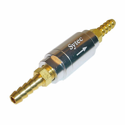 Sytec Motorsport One Way Valves For Fuel (Silver Body, 6mm Push On End Fitting) • 22.06€