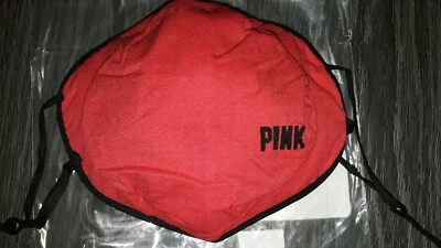 NEW Victoria Secret pink REUSABLE  Face MAsk neon candy coral with Logo - Image 1 of 2