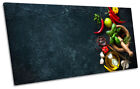 Cooking Fresh Food Chef Picture Panoramic Canvas Wall Art Print
