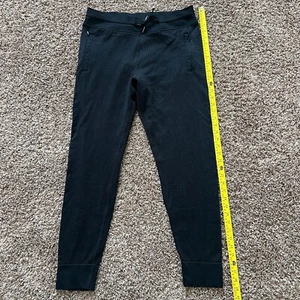 Lululemon Hose Damen 10 schwarz Engineered Wärme Waffel Strick Jogginghose sportlich - Bild 1 von 11