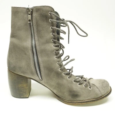 Botas Jeffrey Campbell Victorianas Gamuza Con Cordones Gris Bloque Para Mujer Talla 39 8.5 Foto 1 de 4