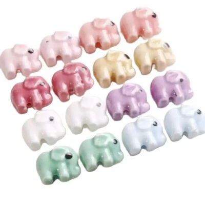 16 piezas Conectores de elefante de porcelana dijes colgantes para hacer joyas hágalo usted mismo artesanía Foto 1 de 4