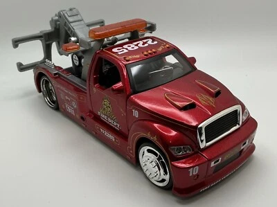 Grúa Maisto 2009 1:24 rojo metálico Maisto tienda personalizada hallazgo raro Foto 1 de 4