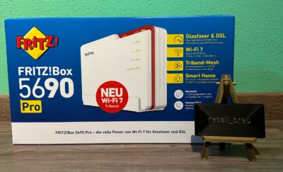 AVM FRITZ!Box 5690 Pro WiFi 7 (WLAN BE) Router, Triband Glasfaser DSL Anschluss - Bild 1 von 2