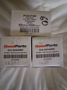 60 mfd / 440V Round Capacitor Lot of 3 - Picture 1 of 1