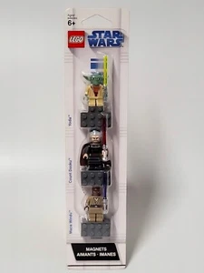 LEGO STAR WARS MINIFIGURE MAGNET 3 PACK 852555 YODA COUNT DOOKU MACE NEW/SEALED - Picture 1 of 8