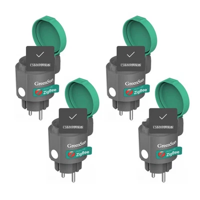 4er Zigbee Steckdose Strommessung Timerfunktion Wasserdicht mit Alexa Google - Bild 1 von 4