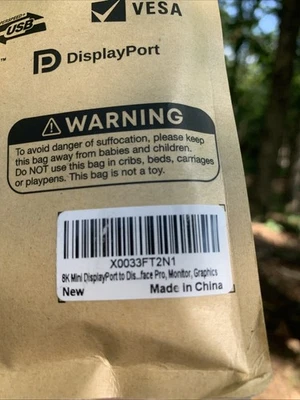 8K Mini DisplayPort to DisplayPort Adapter Cable - Image 1 of 3