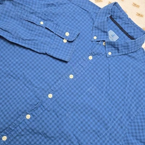 Johnnie-O Hangin' Out blau Gingham Button Down Hemd Herren Large - Bild 1 von 14