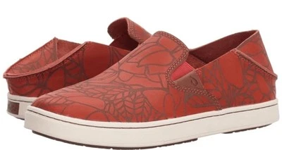 Olukai Pehuea Lau Pimentón Cuero Lei Caída en Tacón Fácil Encendido/Apagado Sin Cordones EU 37.5 Foto 1 de 4