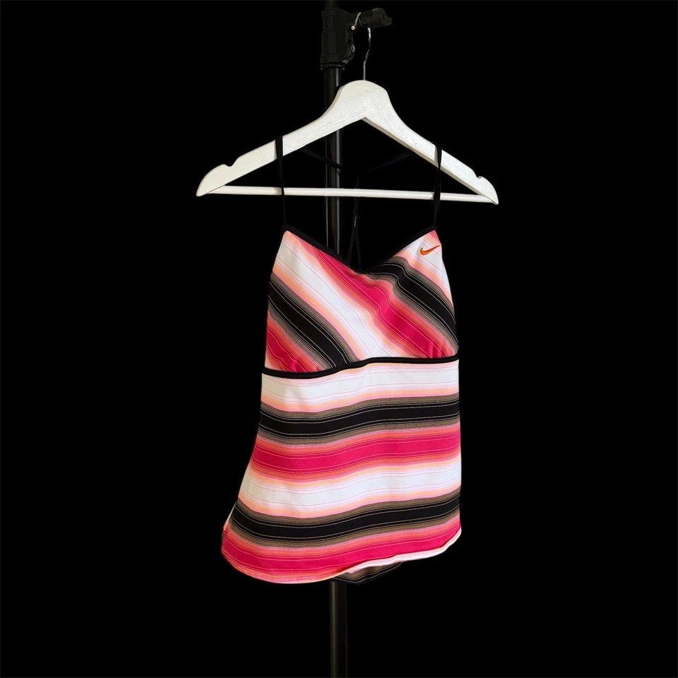 Top de entrenamiento para mujer Nike a rayas Y2K talla XL/16 rosa vintage años 90’s Foto 1 de 4