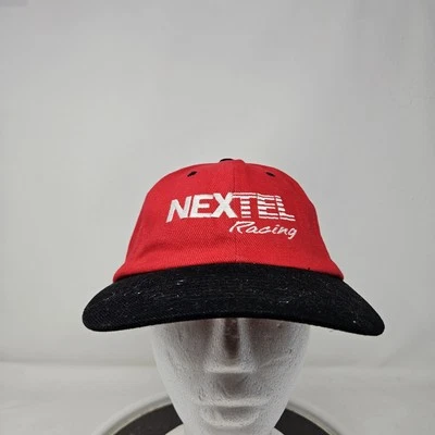 Vintage PacWest Racing Hat Cap Strap Back Red Black Toyota IndyCar Mens 90s - Image 1 of 4