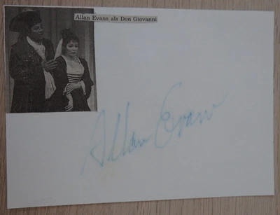 Handschriftliches Autogramm US-amerikanischer Opernsänger Allan Evans (123352) - Bild 1 von 2