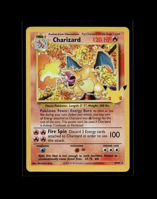 Charizard 4/102 Celebrations: Classic Collection Pokémon Card NM - Image 1 of 2