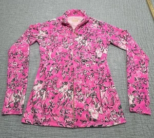Lilly Pulitzer Luxletic S Serena Jacket UPF 50+ Plumeria Pink/Purposefully Pink - Picture 1 of 11