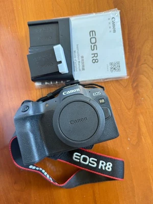 佳能 EOS R8 4K 视频无反光镜数码相机(仅机身)- 黑色 — 第 1/2 张图片