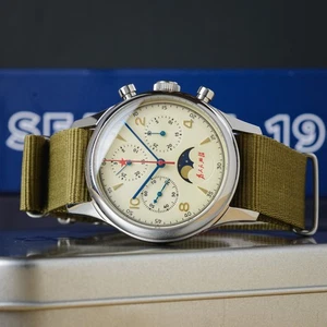 Seagull 1963 - 40mm Moonphase Chronograph Watch - Picture 1 of 8