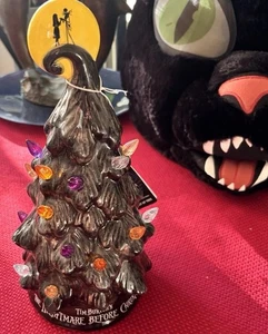 Tim Burton's The Nightmare Before Christmas Ceramic Halloween Light-Up Tree - Picture 1 of 6