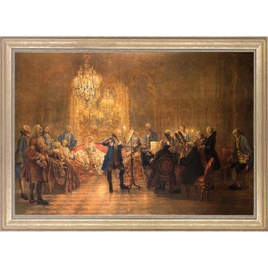 Adolph von Menzel. Flötenkonzert Friedrichs des Großen in Sanssouci (1852).  - Bild 1 von 5