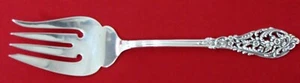 Florentine Lace by Reed & Barton Sterling Silver pierced Large COLD MEAT FORK 9" - Picture 1 of 3