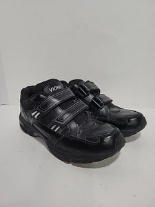VIONIC BLACK LEATHER HOOK AND LOOP CASUAL COMFORT WALKING WOMENS 8.5 SHOES - Picture 1 of 5