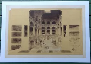 ARQUITECTURA•La Nueva Ópera de París•Dibujo de Charles Garnier 28x39 Arte de Calidad - Imagen 1 de 2