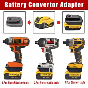 Adapter For DeWalt 18/20V Li-Ion Battery Convert to for Porter Cable 20V DW20BPS - Picture 1 of 11