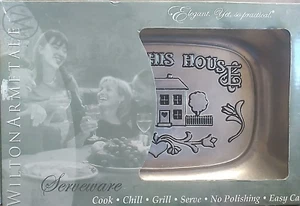 Vintage Wilton Armetale Bless This House Dish Plate Pewter 601013 ~ Original Box - Picture 1 of 8