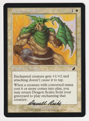 Signed Dragon Scales Proof NM Scourge Artist Darrell Riche 2003 MTG Magic AP! - Image 1 of 2