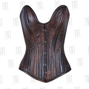 Tief ausgeschnittenes Lackleder Überbrust Korsett Top Dessous für Halloween Aufenthalte - Bild 1 von 4