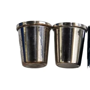 ZWEI Silber Messing Vintage Jiggers Becher Shots DEUTSCHLAND - Bild 1 von 6
