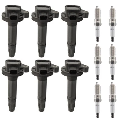 Set of 6pcs Ignition Coils & Spark Plugs for Lincoln MKS MKZ MKT MKX V6 3.7L - Image 1 of 4