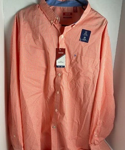 Izod Mens Dress Shirt The Gingham Stretch  Check no iron XL Brand New With Tag - Picture 1 of 6