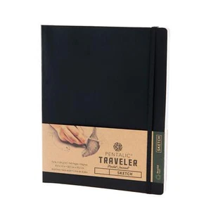 8" x 10" Pocket Sketchbook Traveler Journal 160 Pages Black - Picture 1 of 6