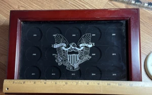 Coin Collection box PCS Stamps & Coins PLATINUM GOLD HIGHLIGHTED BOX ONLY - Picture 1 of 10