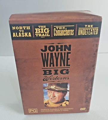 John Wayne Westerns 4 Movie DVD Boxset Region 4 The Big Trail North to Alaska - Image 1 of 4