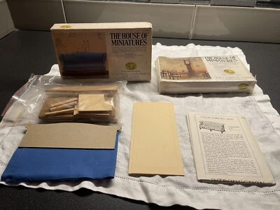 X-Acto дом миниатюр Chippendale диван и крыло стул кукольного домика мебель новый в коробке - Изображение 1 из 4