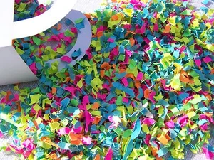 Shades of neon confetti 2 cups shower party birthday Trolls baby toddler - Picture 1 of 1