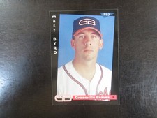 1997 Grandstand Greenville Braves # 4 Matt Byrd Card (B60) Atlanta Braves