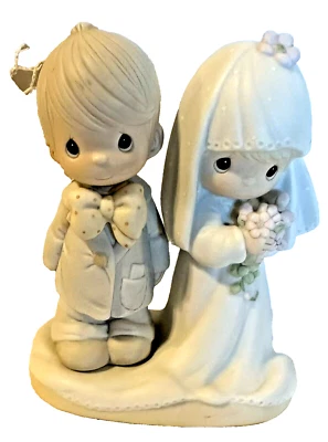 Precious Moments The Lord Bless You & Keep You Novia Novio Boda Pastel Topper Foto 1 de 4