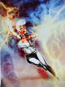 mOHAWK STORM RHIANNON OWENS ARTIST COMIC CON 2017 FANTASY ART ARTWORK neocurio - Picture 1 of 6