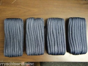 DOUBLE BRAID DOCK LINE 3/8" X 20FT NAVY 50-39841 4 PAC 15" EYE SPLICE BOAT - Imagen 1 de 1