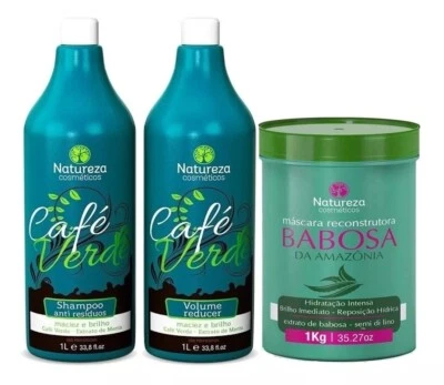 Nature Green Coffee Keratin Behandlung + Aloe Vera Rekonstruktionsmaske Set - Bild 1 von 2