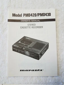 Original Brand New Marantz PMD420 & PMD430 Owners Manuals  - Picture 1 of 1