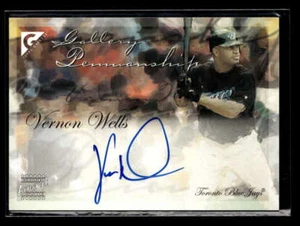 2005 Topps Gallery Vernon Wells Penmanship Autograph Auto Blue Jays U4867 - Picture 1 of 2