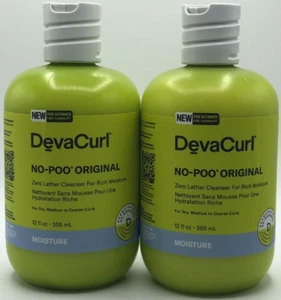 2PK DevaCurl NO POO Original Cleanser ~ 12 Fl Oz Each ~ FAST SHIP ~ SEALED - Picture 1 of 2