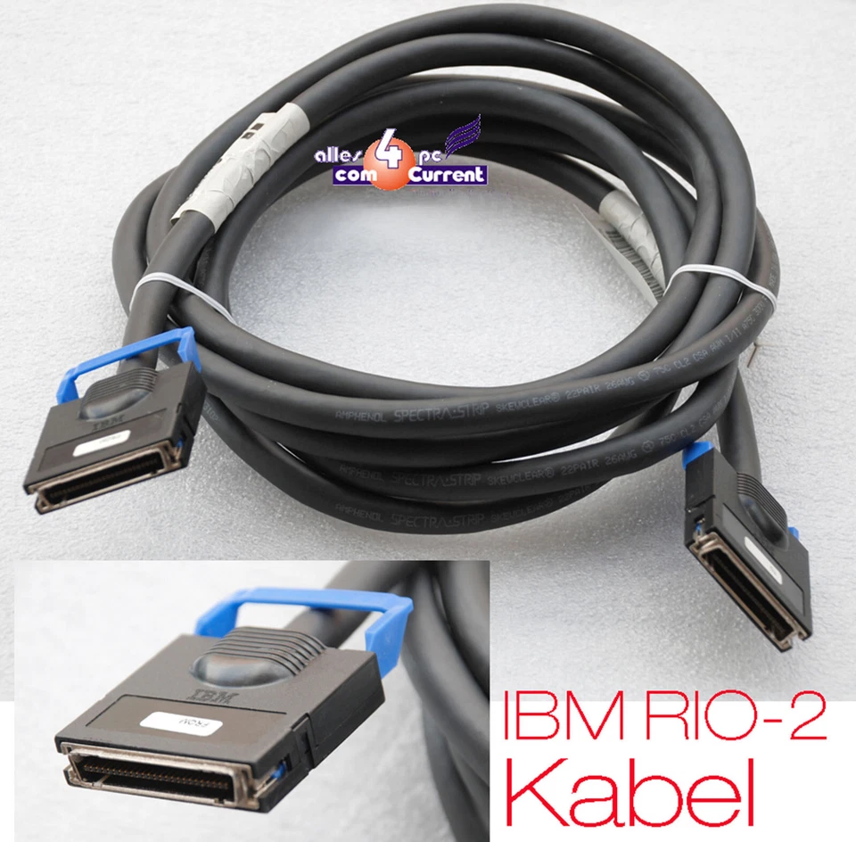 IBM 8 Meter Rio-2 Rio2 Copper Cable Rio-G 31P6132 Remote I/O Cable - Image 1 of 1